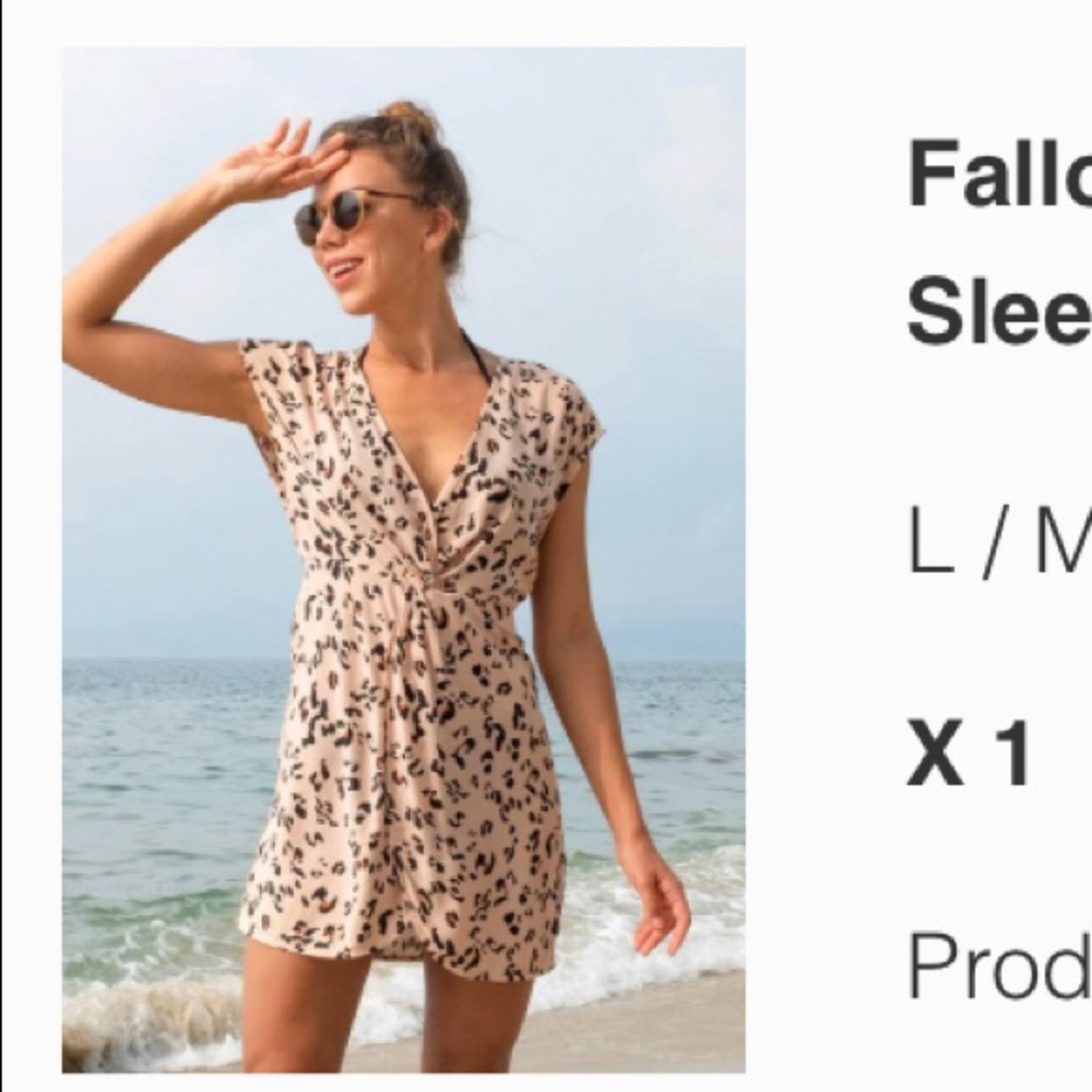 New Cupshe Fallon Leopard Vneck sleeveless dress